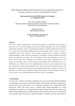 HOW DECISION-MAKING PROCEDURES CREATE GOOD