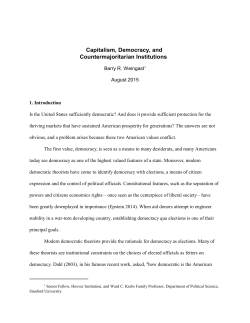 Capitalism, Democracy, and Countermajoritarian Institutions