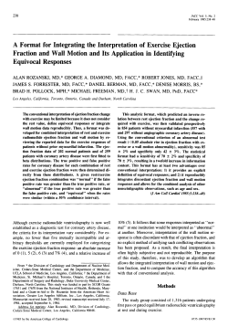 A format for integrating the interpretation of exercise ejection fraction