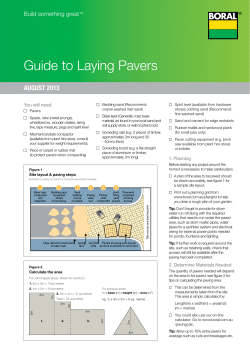 Guide to Laying Pavers