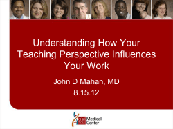 Understanding How Your Teaching Perspective Influences Your Work