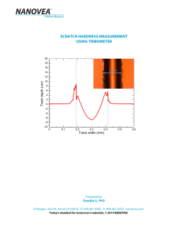 Scratch Hardness Measurement Using Tribometer