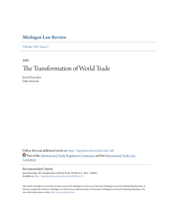 The Transformation of World Trade