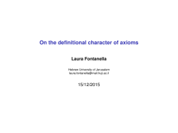 On the definitional character of axioms