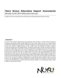 Nuru Kenya Education Impact Assessment