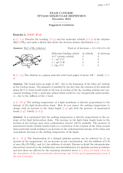 page 1 of 7 EXAM I COURSE TFY4310 MOLECULAR