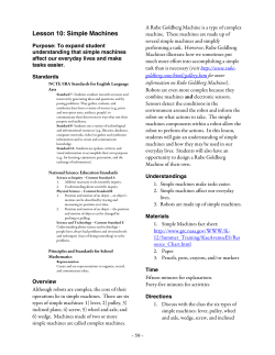 Lesson 10: Simple Machines