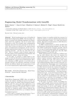 Engineering Model Transformations with transML