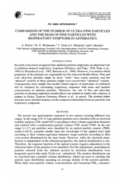 comparison of the number of ultra-fine particles and the mass of fine