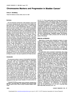 Chromosome Markers and Progression in