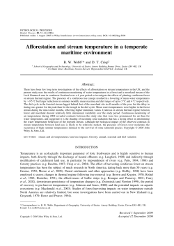 Afforestation and stream temperature in a temperate maritime