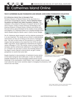 St. Catherines Island Online