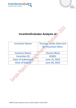 InventionEvaluator Analysis of: Invention Name: Thumpa: snake