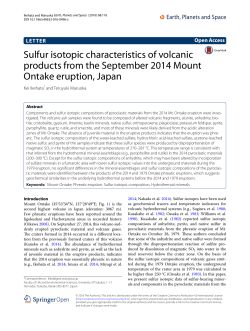 Sulfur isotopic characteristics of volcanic products from the