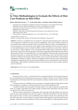 In Vitro Methodologies to Evaluate the Effects of Hair Care Products