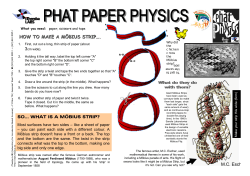 HOW TO MAKE A M&Ouml;BIUS STRIP&hellip;. M.C. Esch