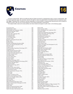 Courses - Murray State University