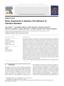Motor impairment in dyslexia: The influence of attention disorders