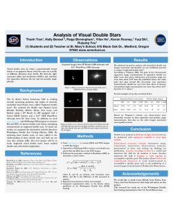Analysis of Visual Double Stars