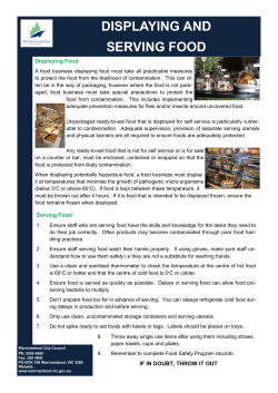 displaying and serving food