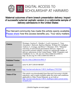 Maternal outcomes of term breech presentation delivery: impact of