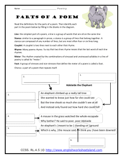 Parts of a Poem - English Worksheets Land