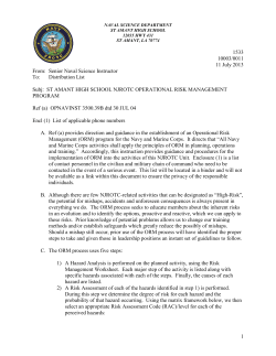 Operational Risk Management Program