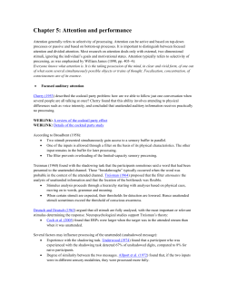 Chapter 5: Attention and performance