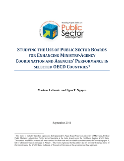 studying the use of public sector boards for enhancing ministry