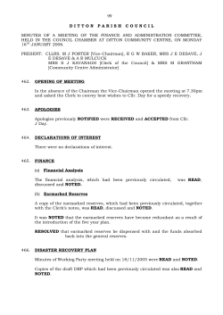 Minutes - Ditton Parish Council
