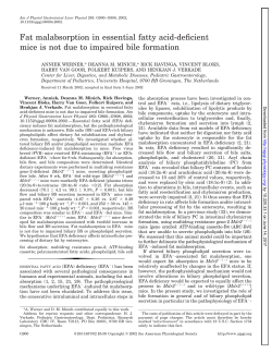 Fat malabsorption in essential fatty acid