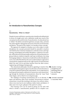 An Introduction to Nanochemistry Concepts