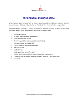 Inauguration Day K-12 activities