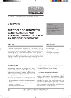 THE TOOLS OF AUTOMATED GENERALIZATION AND