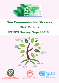Non Communicable Diseases Risk Factors: STEPS Survey Nepal