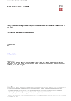 Cavity nucleation and growth during helium implantation