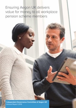Ensuring Aegon UK delivers value for money to all workplace