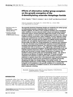 Effects of alternative methyl group acceptors on the