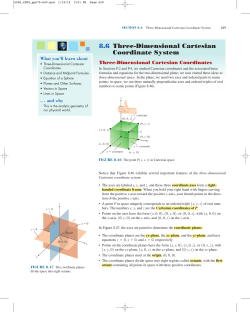 8.6 Three-Dimensional Cartesian Coordinate System