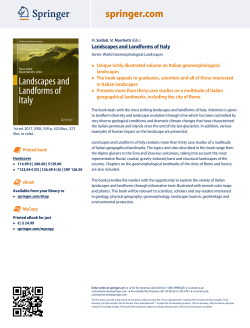 Landscapes and Landforms of Italy