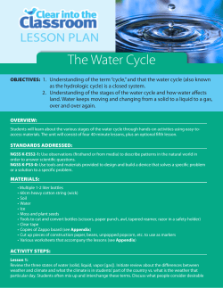 The Water Cycle - Clear into the Classroom