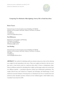 Comparing Two Methods of Reweighting a Survey File to Small