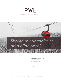 Should my portfolio be on a glide path?
