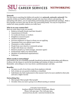 Networking - Career Services | SIU