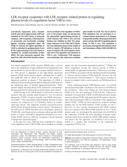 LDL receptor cooperates with LDL receptor&ndash;related