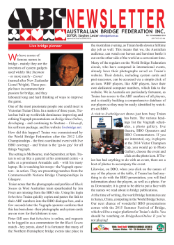 November 2014 - Australian Bridge Federation