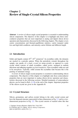 Review of Single-Crystal Silicon Properties