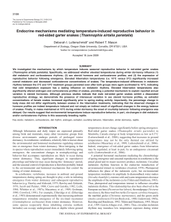 Thamnophis sirtalis parieta - Journal of Experimental Biology