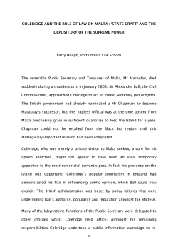 The venerable Public Secretary and Treasurer of Malta, Mr