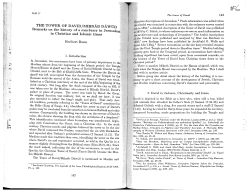 THE TOWER OF DAVJD/MJHRABDAWUD Remarks on